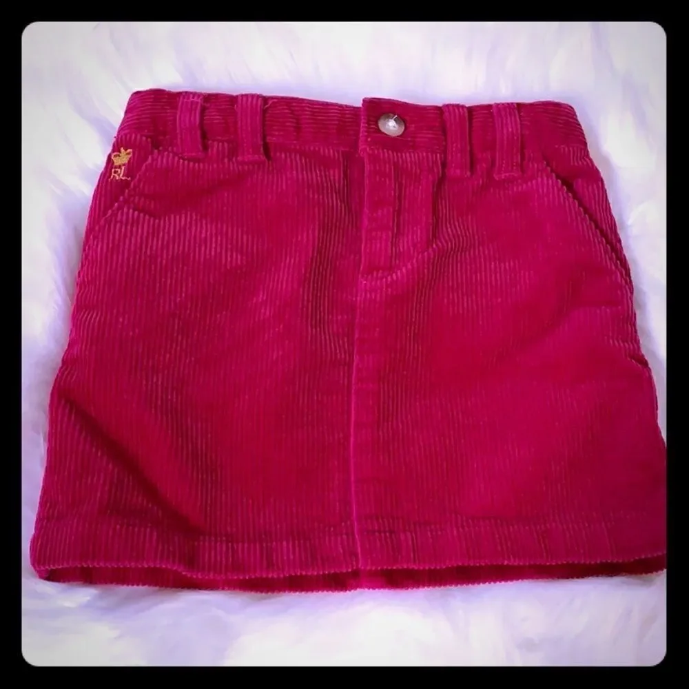 Ralph Lauren 4/4T Fuschia Corduroy Mini Skirt
